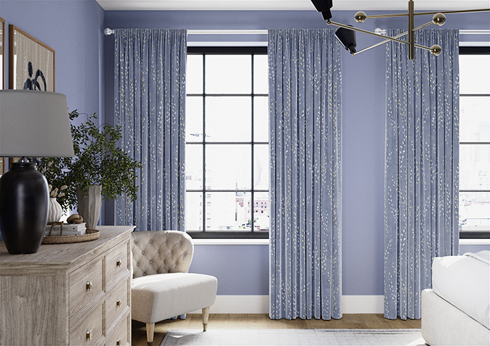 Willow Field, Indigo - Made to Measure Curtains - Image 3